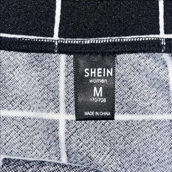 SHEIN Black and White Checkered Skirt Set - Picture 6 of 6